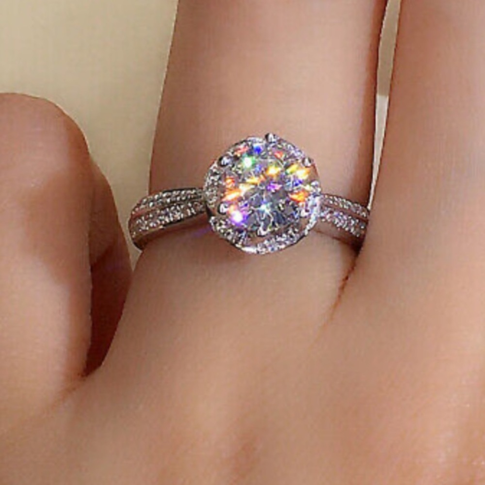 New 925 Sterling silver diamond Ring